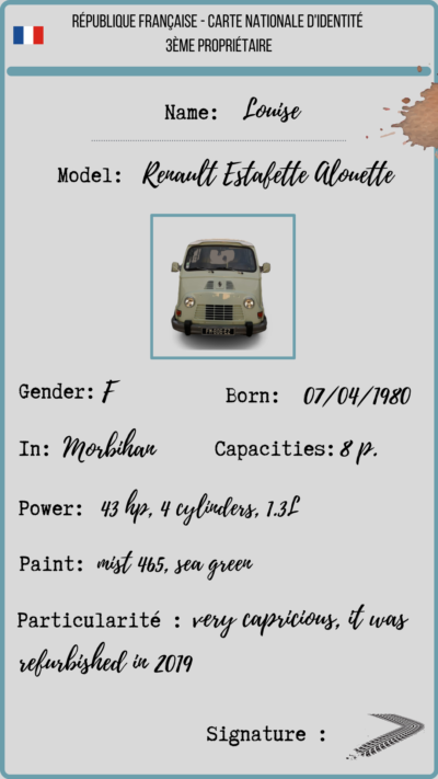 identity card Louise