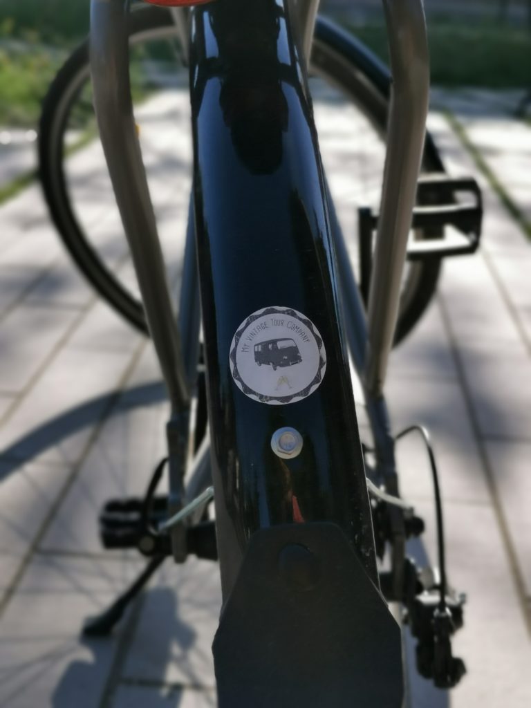 MVTC gros plan vélo garde boue + logo